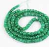 Natural Green Emerald Faceted Roundel Beads Strand  Length 16 Inches and Size 3.5mm to 5mm approx.